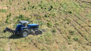 Tractor on farm