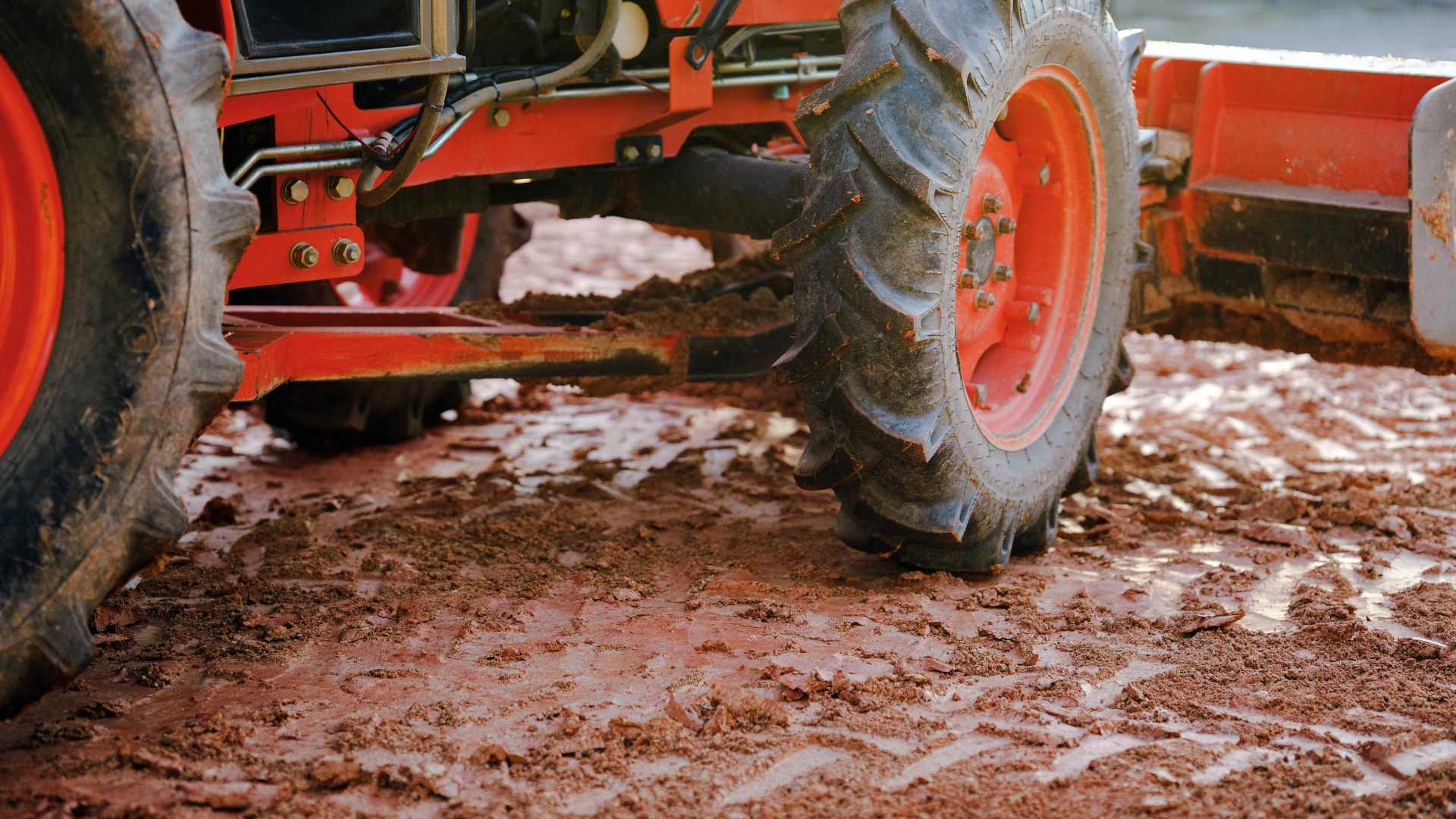 Tractor undertaking field work