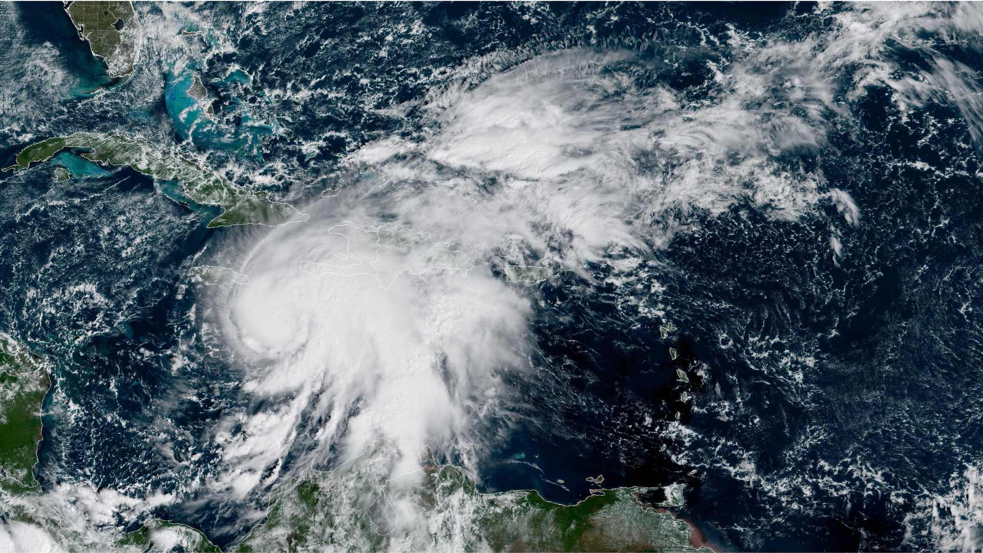 Tropical Storm Melissa on Saturday at 9am EDT. Credit NOAA