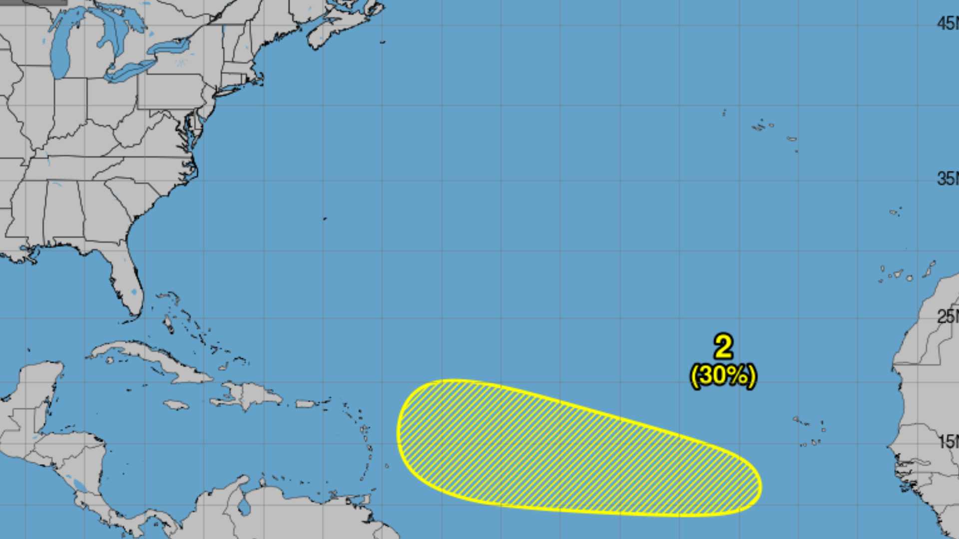 Tropical wave in the eastern Atlantic. Credit NHC