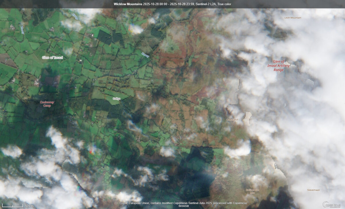 Wicklow-1200x728 Satellite Captures Ireland's Autumn Colours, Showery Skies and Rugged Coastline