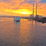 Red dawn proves a fair-weather warning for Dublin 1 Sunrise in Dublin on 30 October 2025