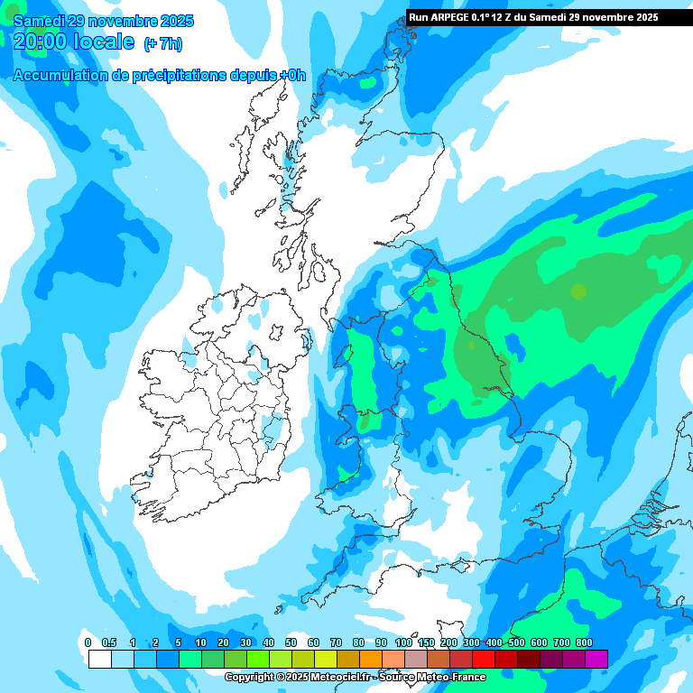 Rainfall-up-to-Monday-night.-Credit-Meteociel Heavy rain warning issued for southern counties