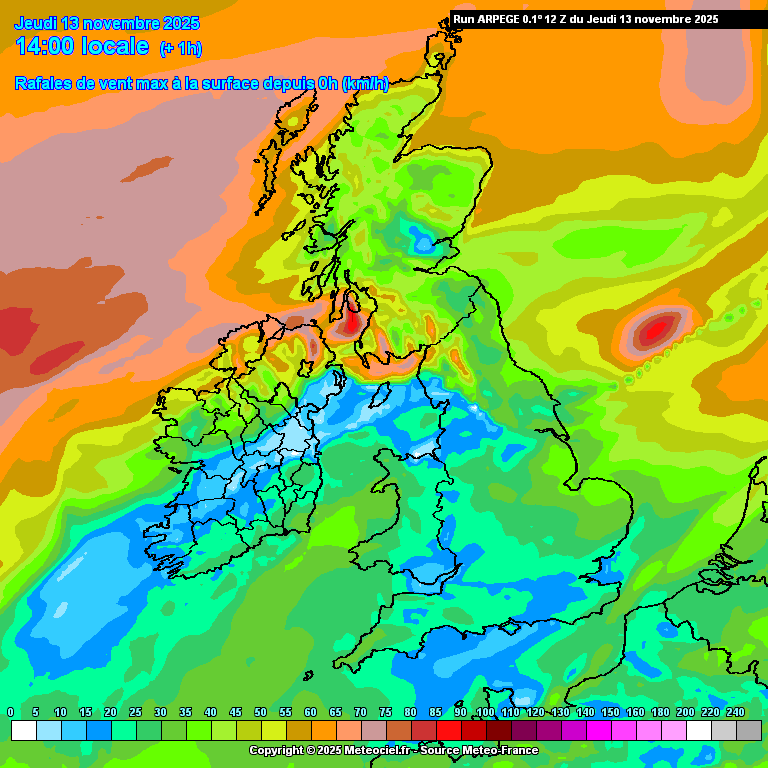 Strongest-Gusts.-Credit-Meteociel Heavy rain and strong winds to bring further flooding risk