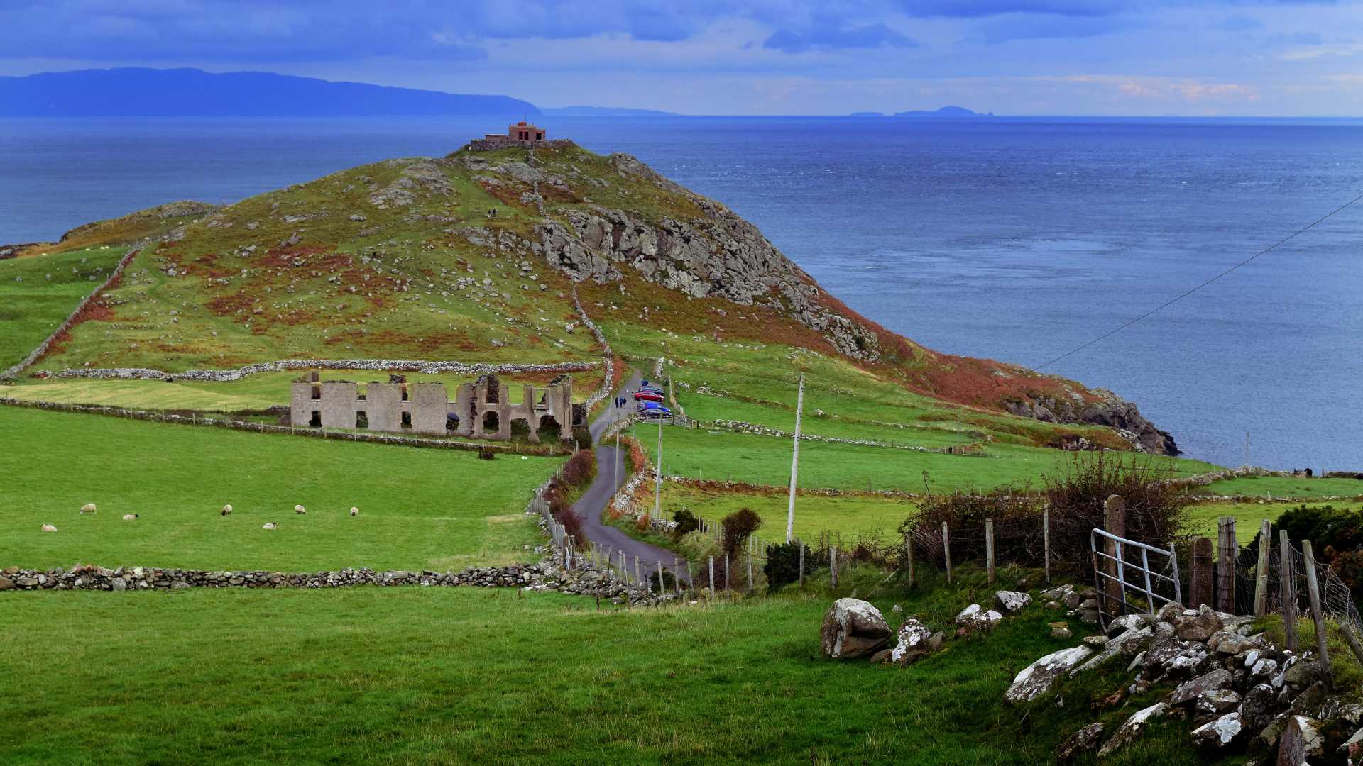 Torr Head in County Antrim with the Mull of Kintyre in the background