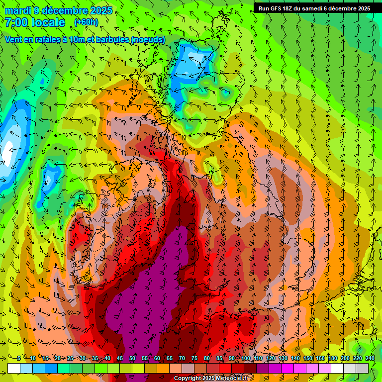 60-289UK Deepening system may bring strong gales to Atlantic coasts on Tuesday
